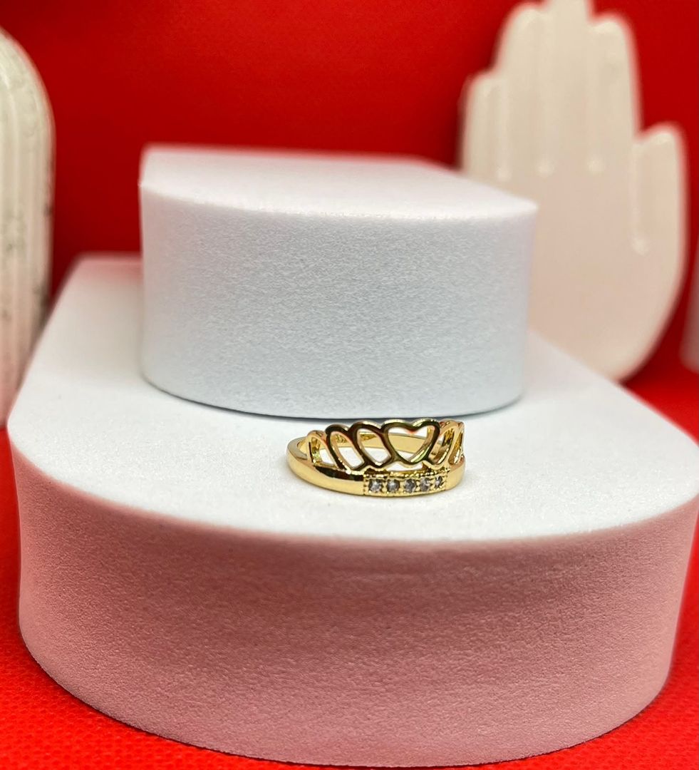 Anillo corona circonias cristal