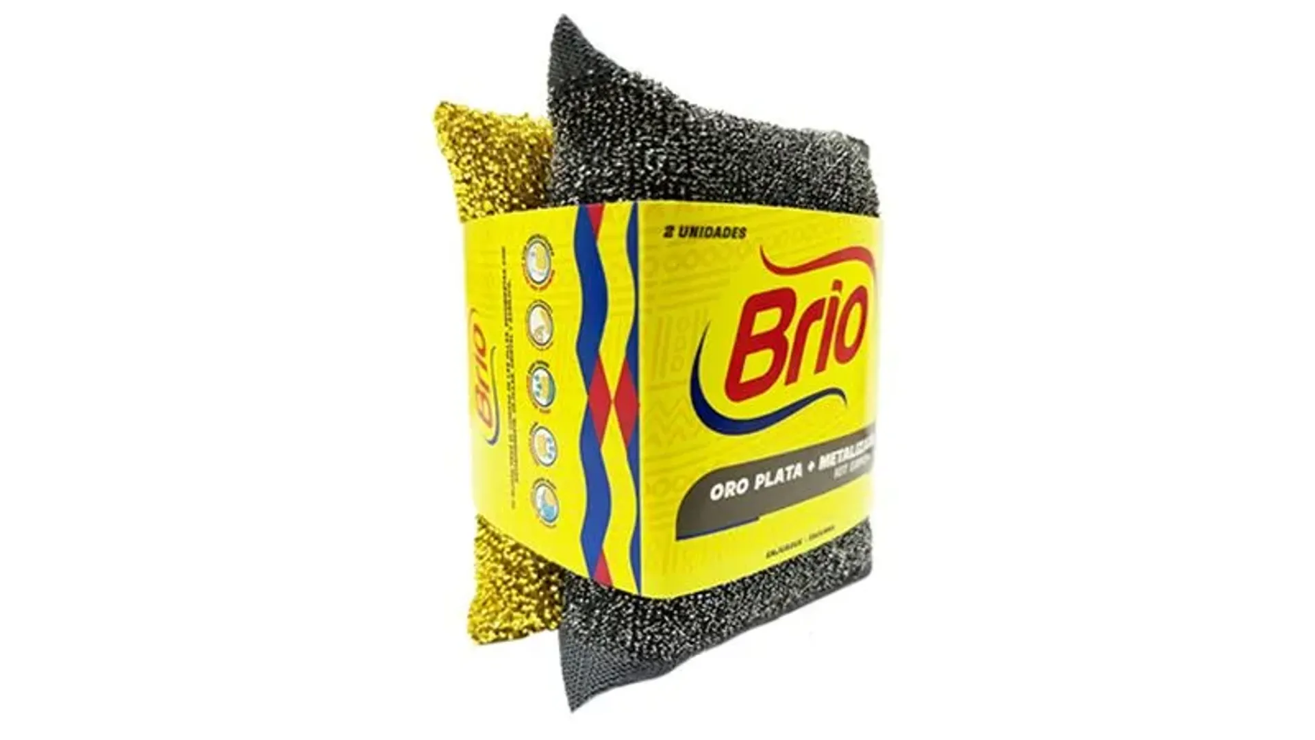 KIT ESPONJA ORO PLATA + METALIZADA BRIO X 2 UND