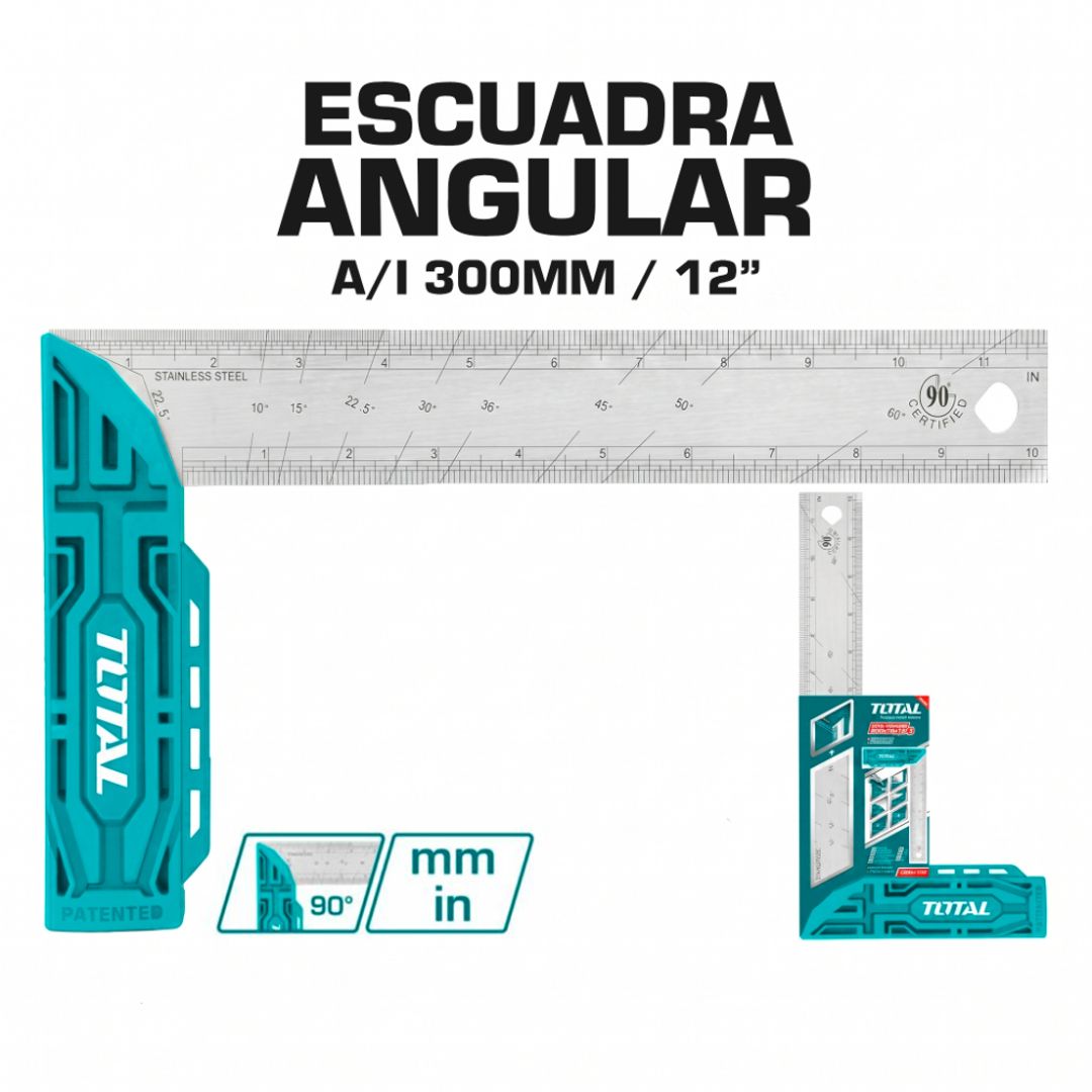 ESCUADRA ANGULAR DE A/I 300MM 12"