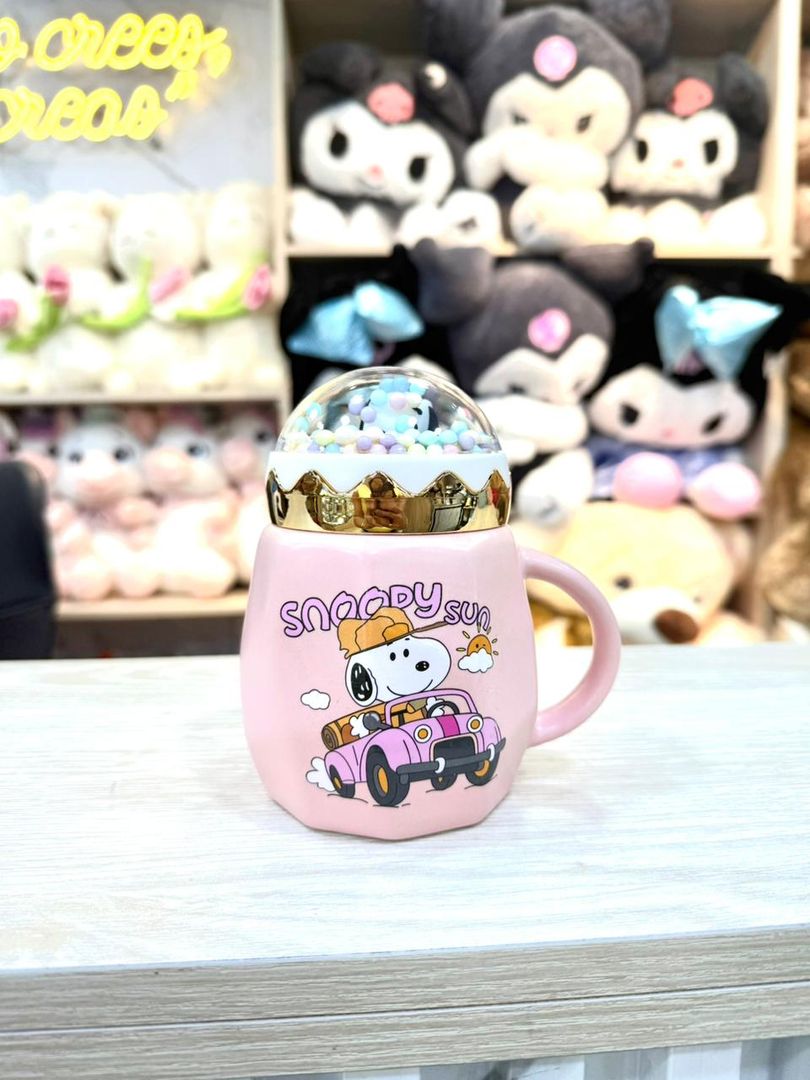 MUG GATOS TAPA NIEVE SNOOPY