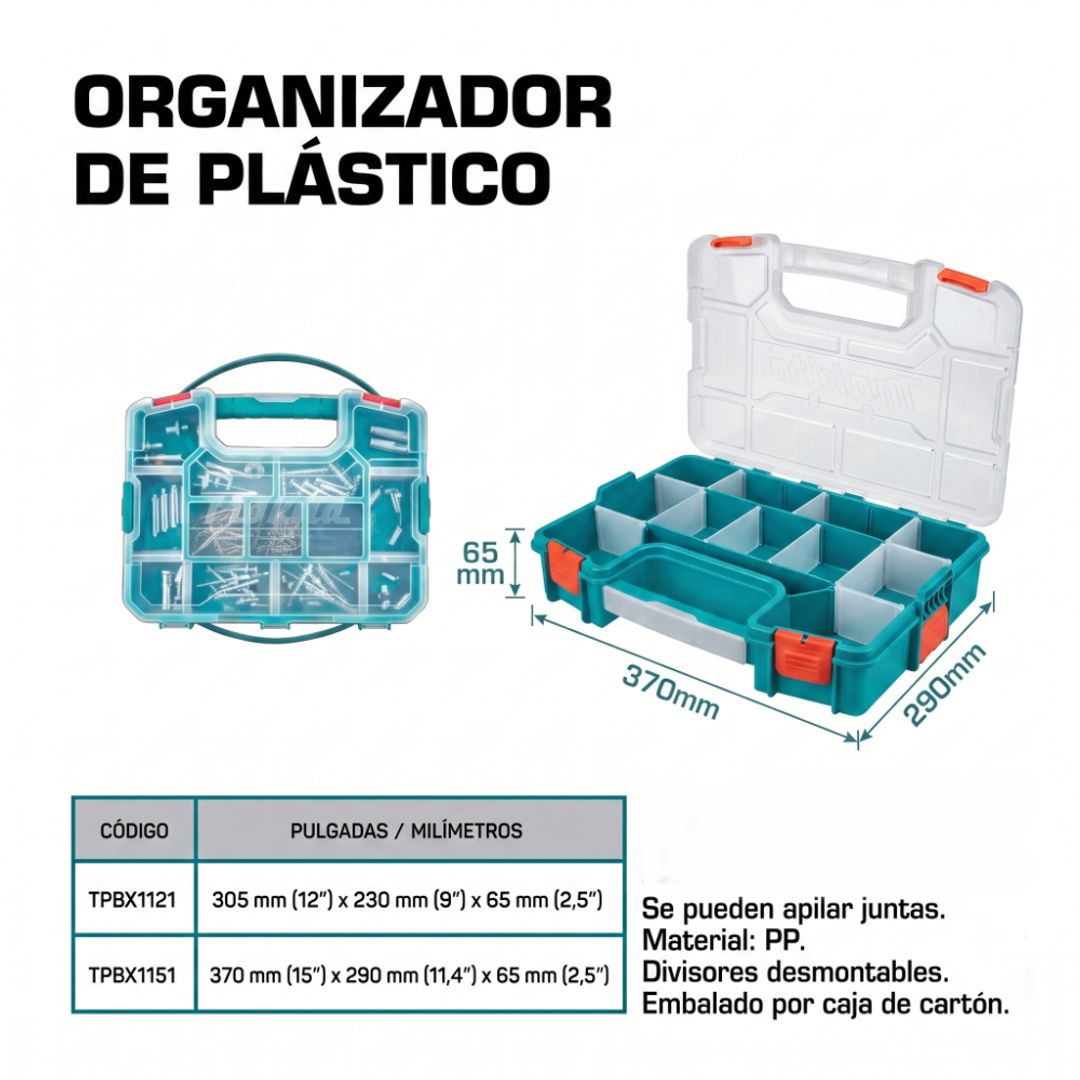 ORGANIZADOR PLASTICO 15" TOTAL