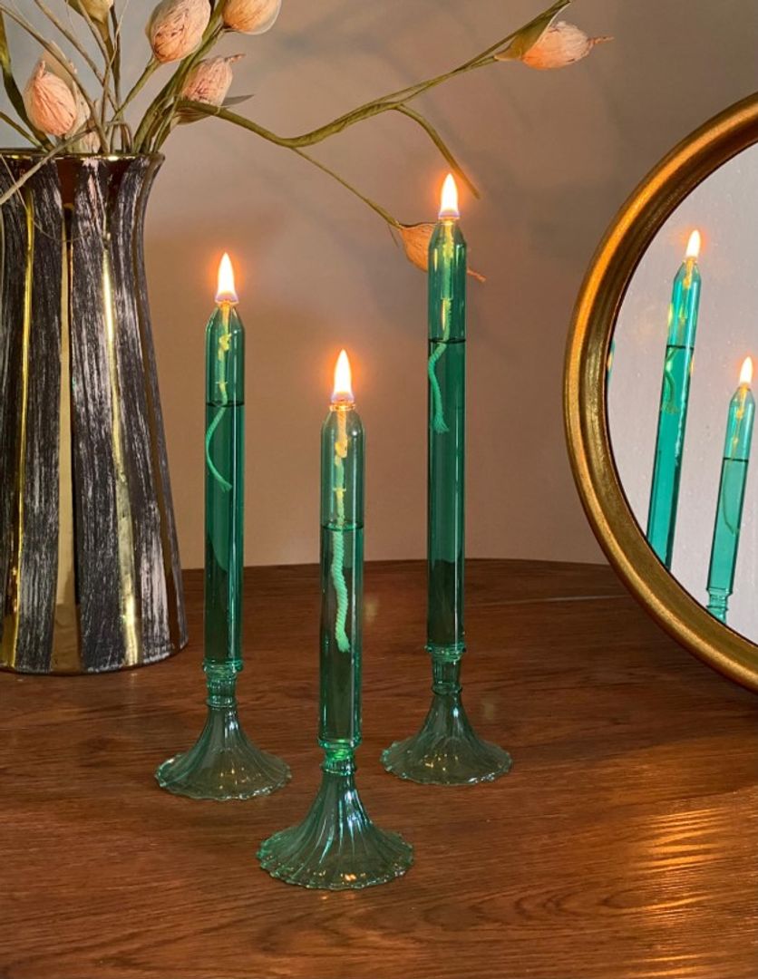 Velas de Cristal Verde