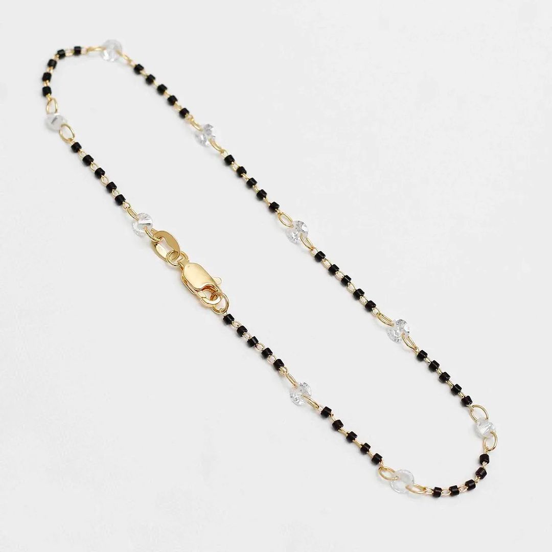 Tobillera circonia bicolor 24.5 cm 