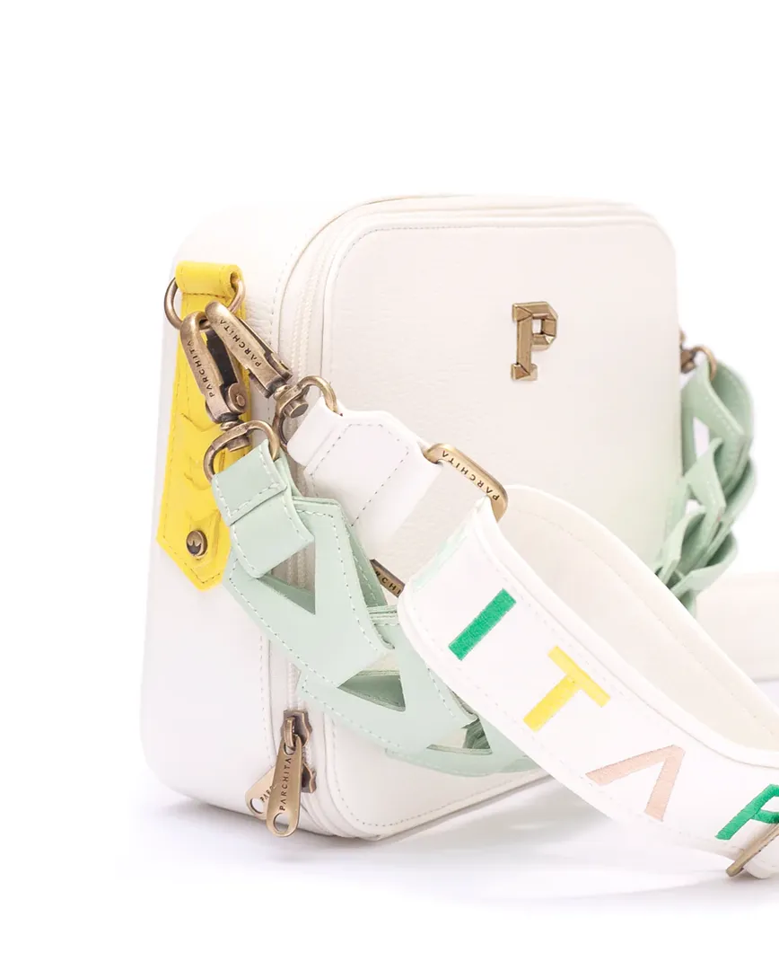 CARTERA FLORA BLANCO