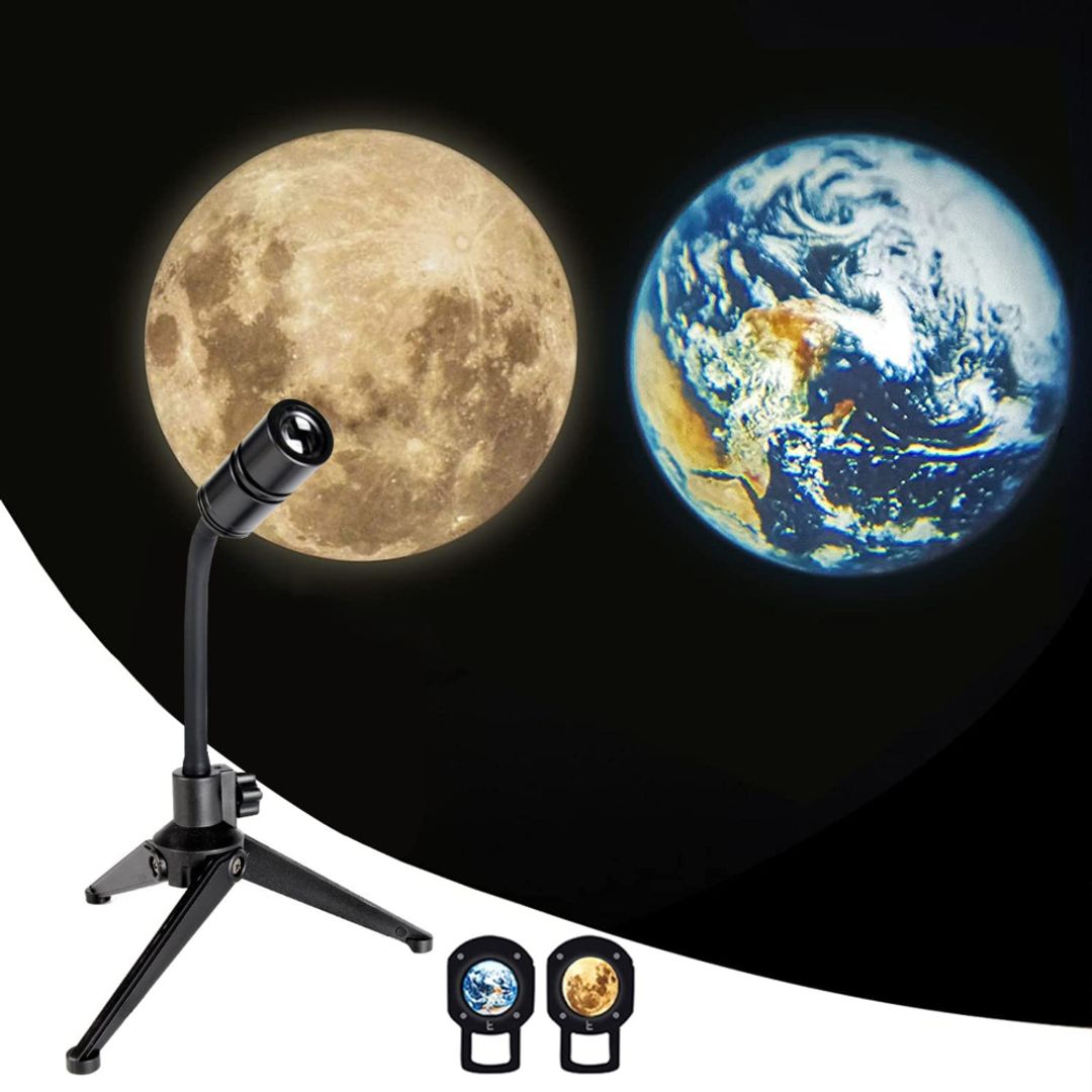 LAMPARA PROYECTOR LUNA Y TIERRA SOPORTE GIRATORIO