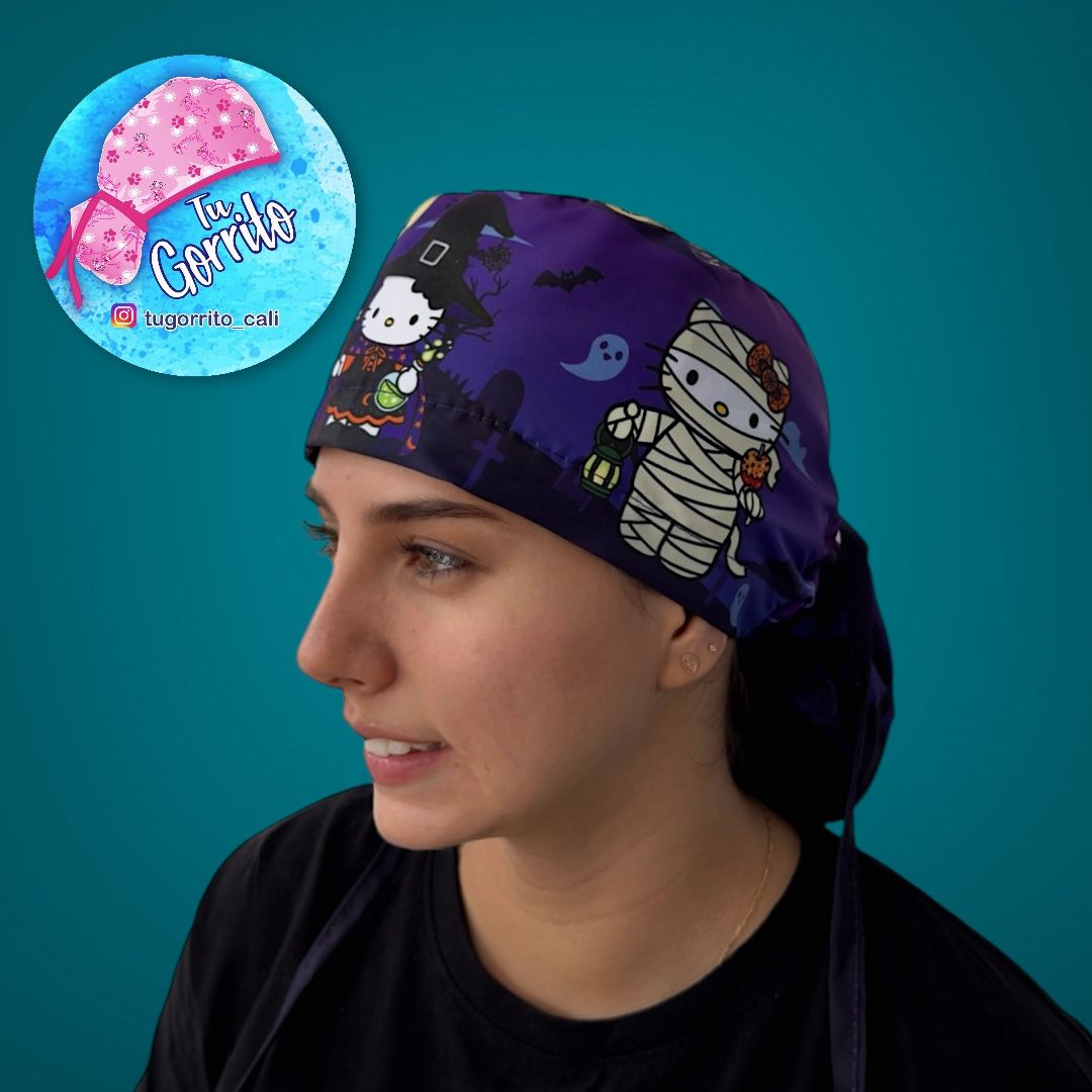 Hello kitty Halloween morado difuminado