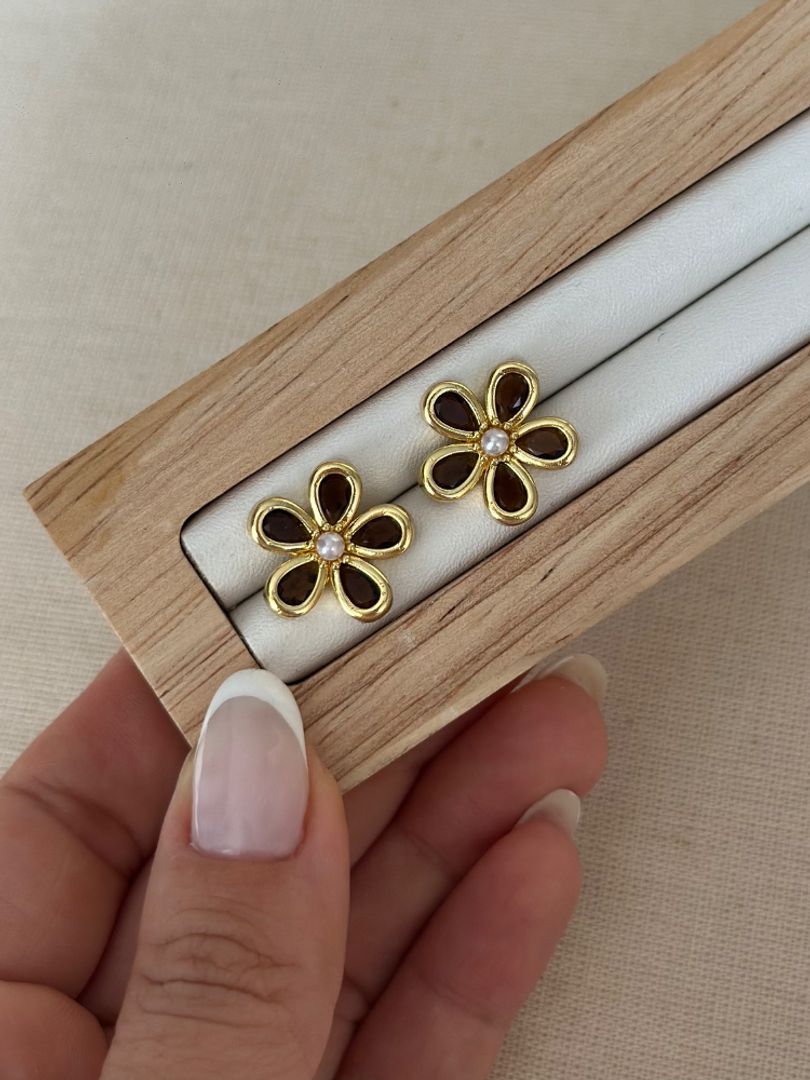 Arete flor murano 