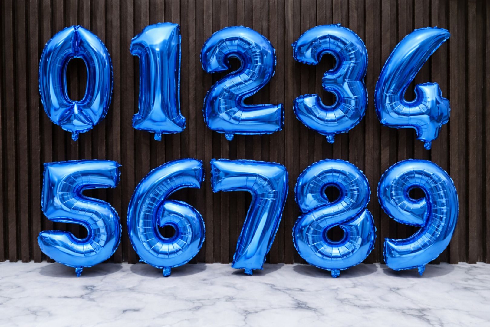 GLOBO FOIL 16” NUMERO AZUL