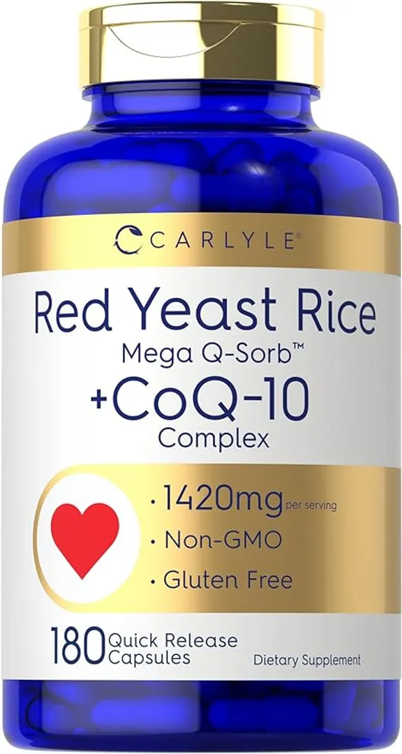 Arroz de levadura roja con complejo CoQ10 1420 mg 180 cap CARLYLE FOTO