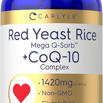 Arroz de levadura roja con complejo CoQ10 1420 mg 180 cap CARLYLE FOTO - imagen 1