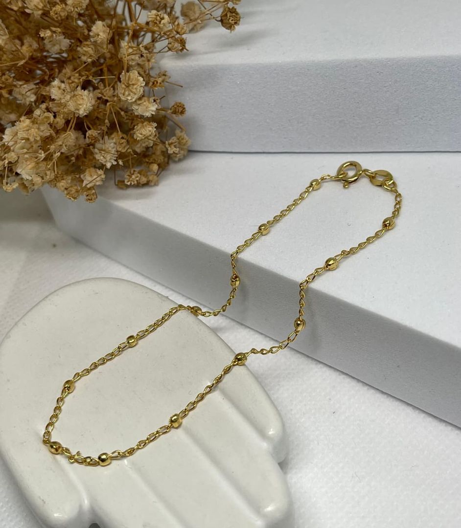Tobillera aros de puntos 25cm delgada