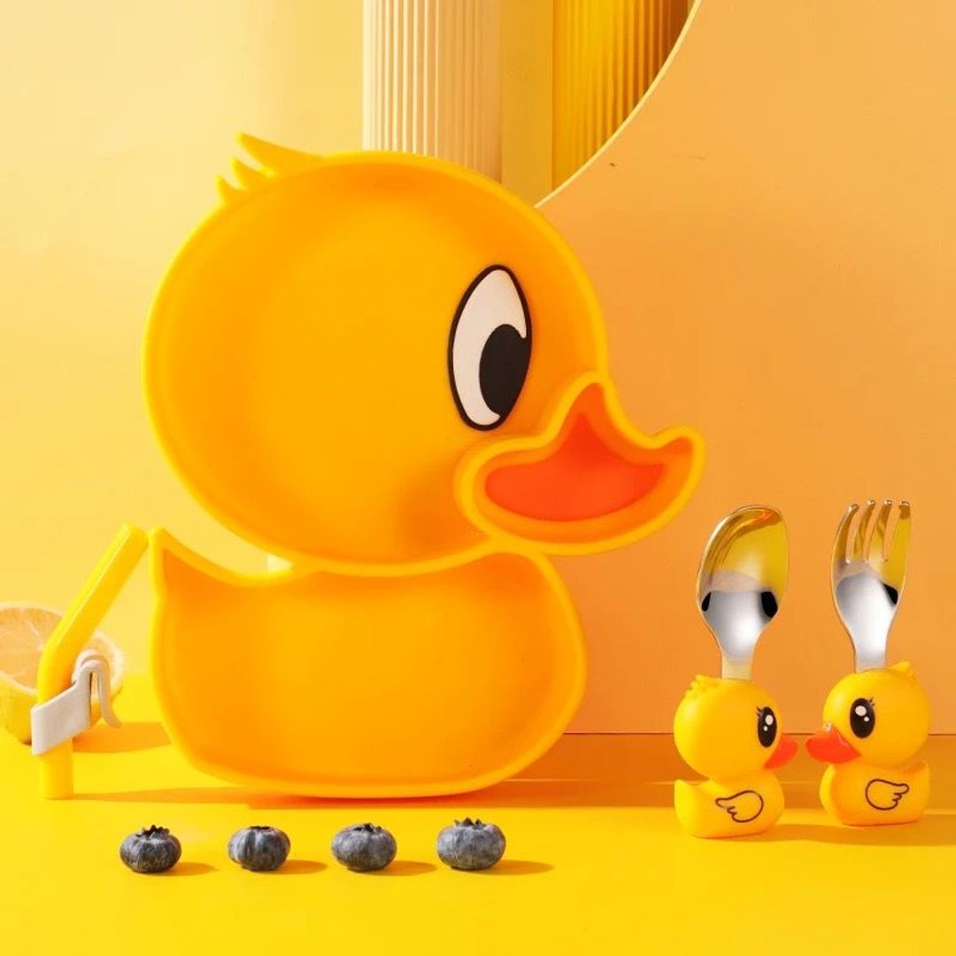 Set plato goma duck 