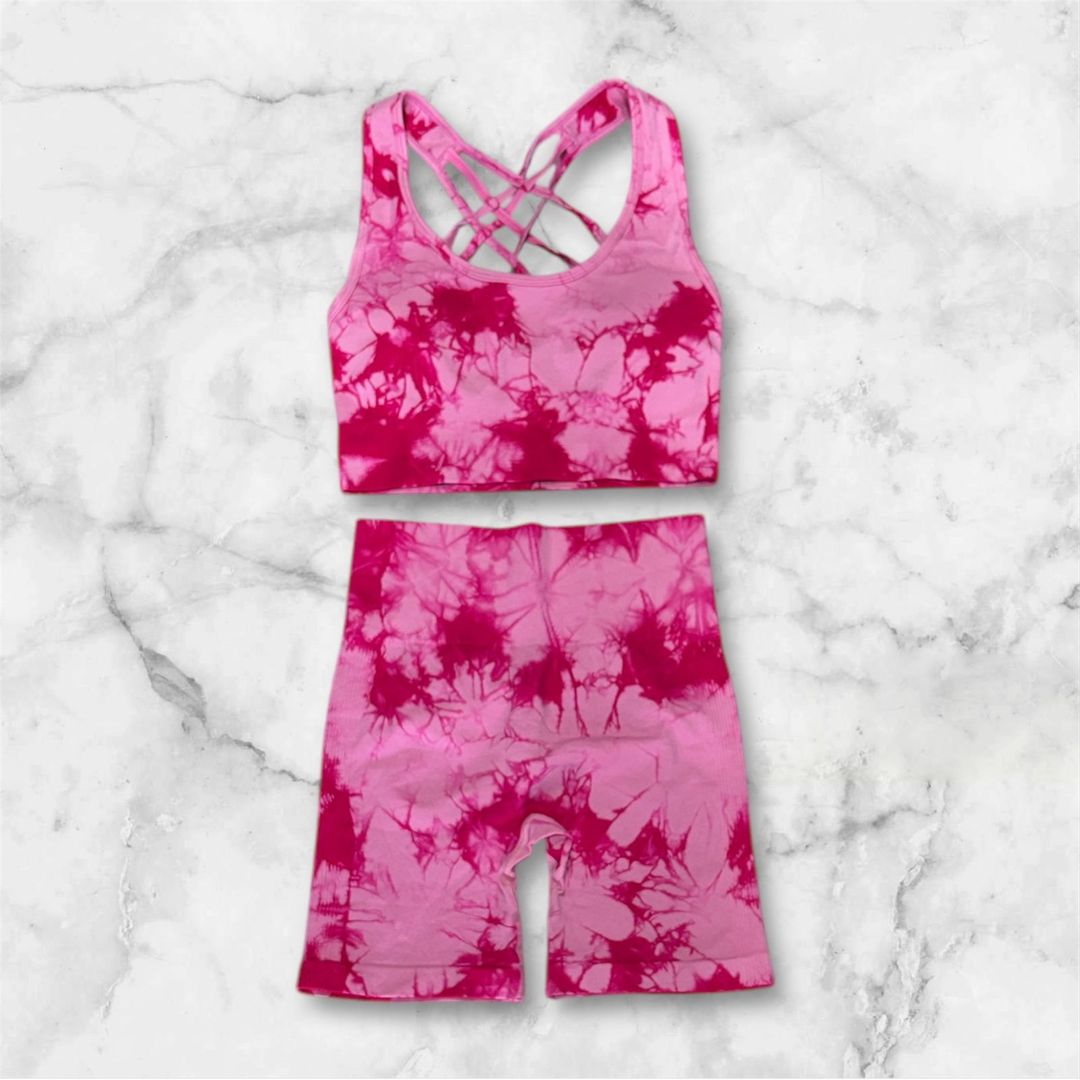 Conjunto deportivo short y top TALLA M Y L MY015  