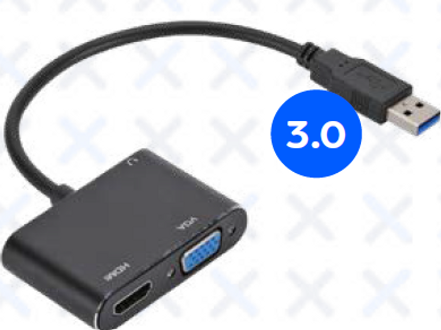 ADAPTADOR USB A HDMI + VGA AUDIO INDEPENDIENTE