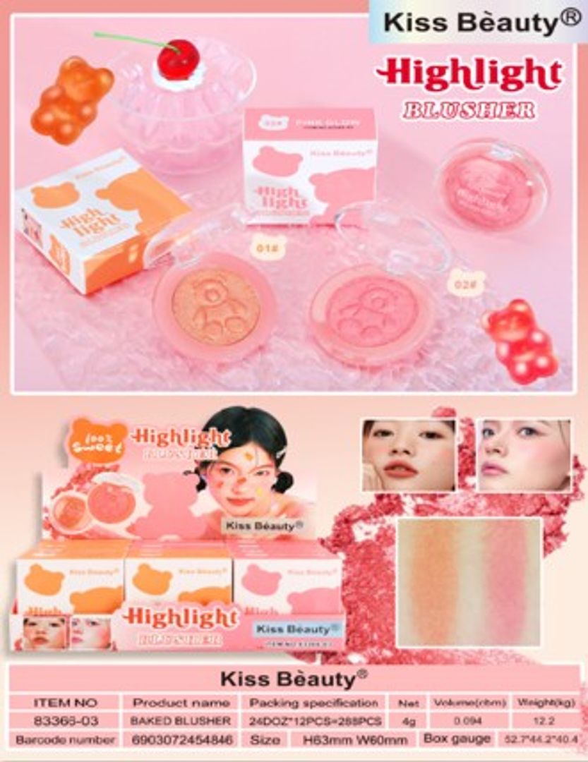 555- RUBOR COMPACTO GUMMY BEAR SATINADO 