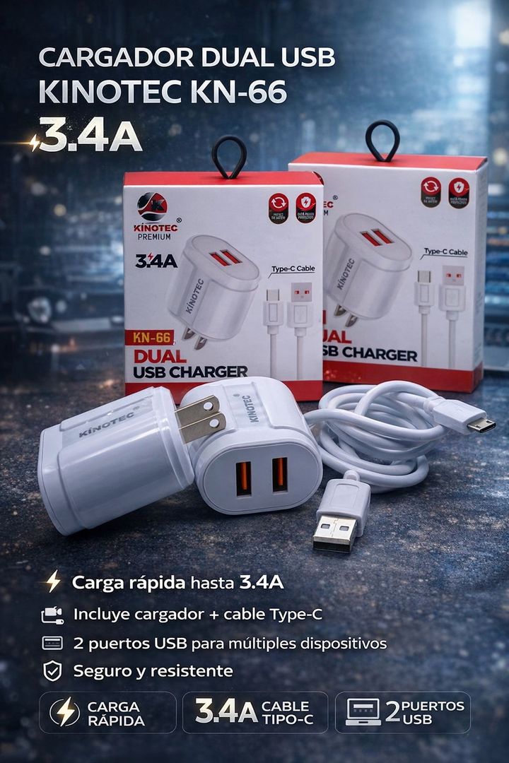 Cargador Kinotec KN-66 TC