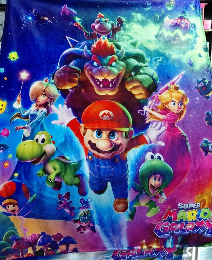 COBIJA FRAZADA SUAVE TERMICA AFELPADA SUPER MARIO BROS