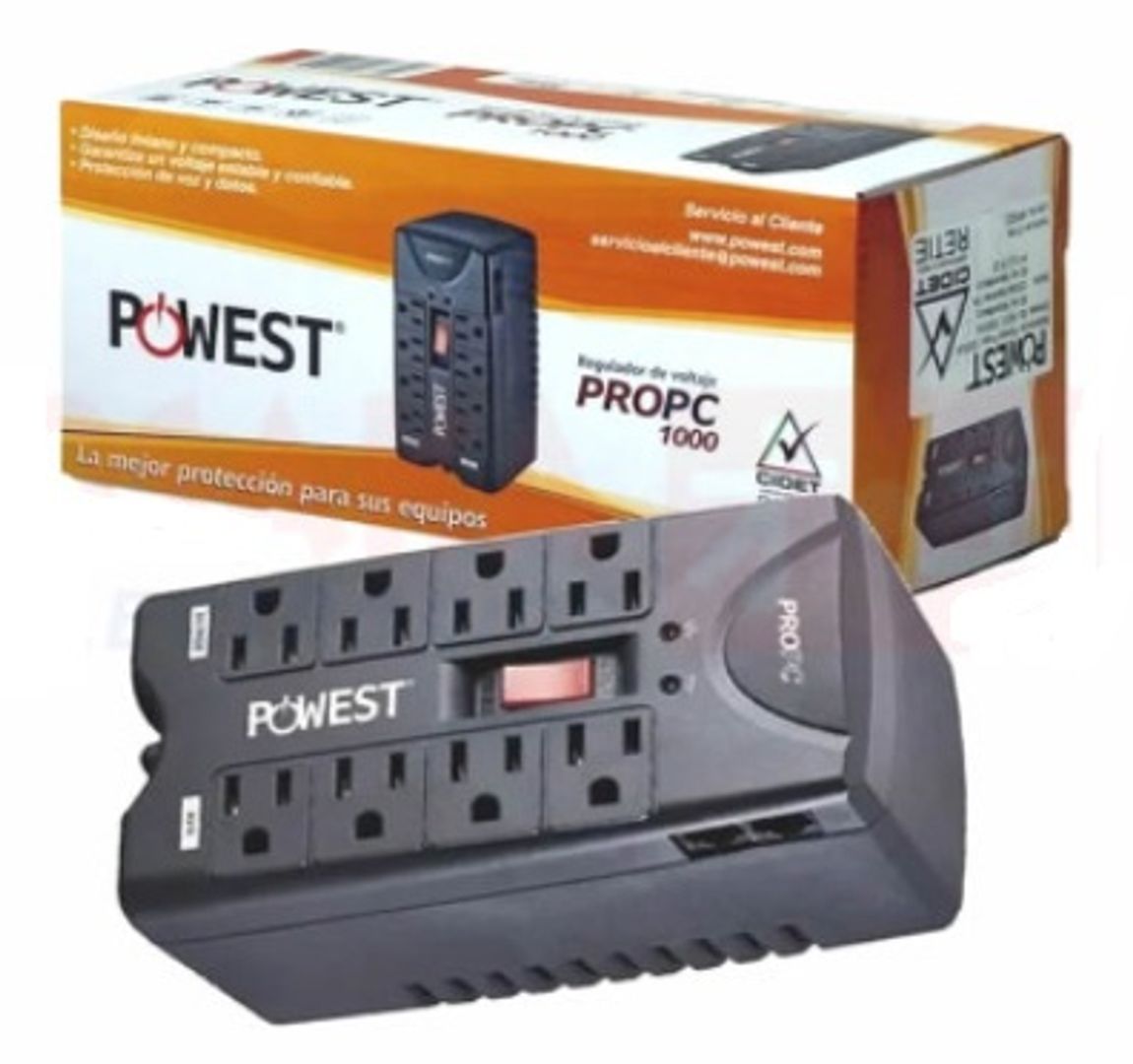 Regulador Nicomar 8 tomas 1000va