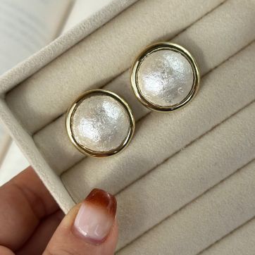 Imagen del producto Arete nácar grande 