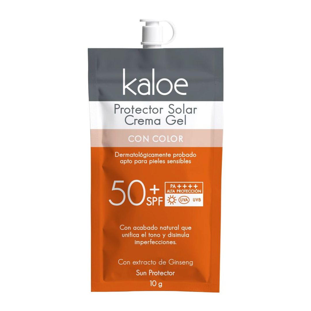 KALOE PROTECTOR SOLAR CREMA GEL CON COLOR SACHET 10G