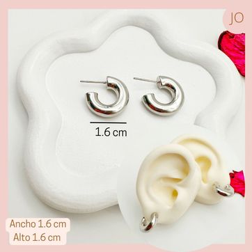 Imagen del producto Candongas Lisas Plateadas Elegant