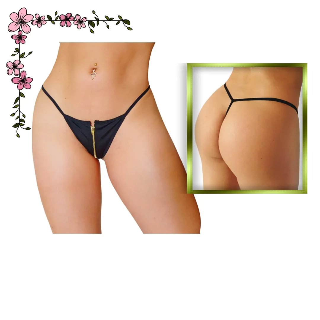 Tanga hilo cremallera 