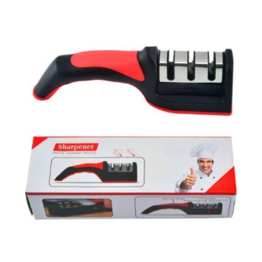 AFILADOR DE CUCHILLO MANUAL SHARPENER ACERO INOXIDABLE