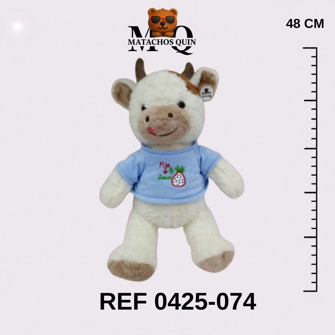 VACA CON CAMISA AZUL MEDIANA
