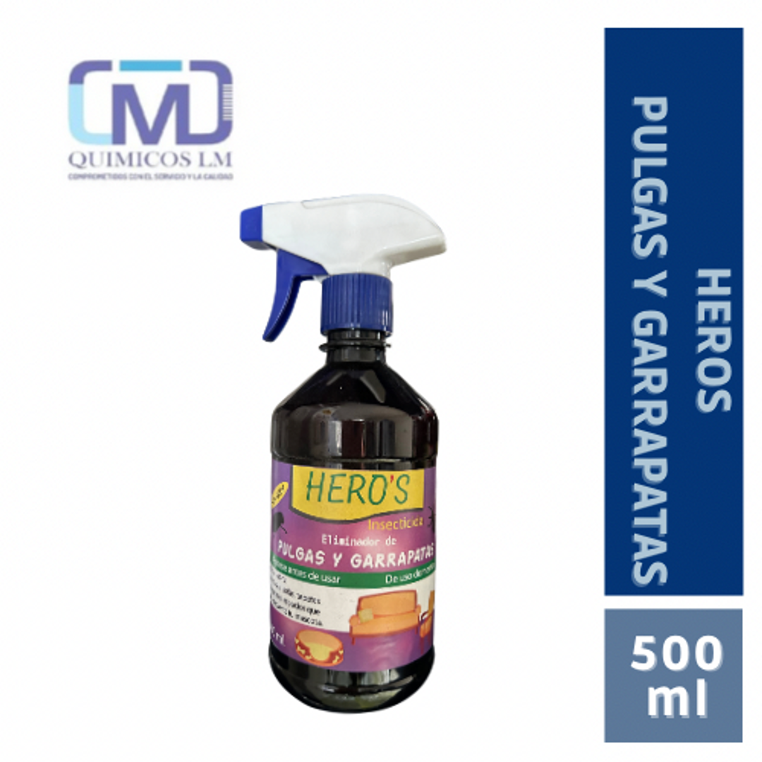 INSEC. HERO PULGAS Y GARRAPATAS X500ML