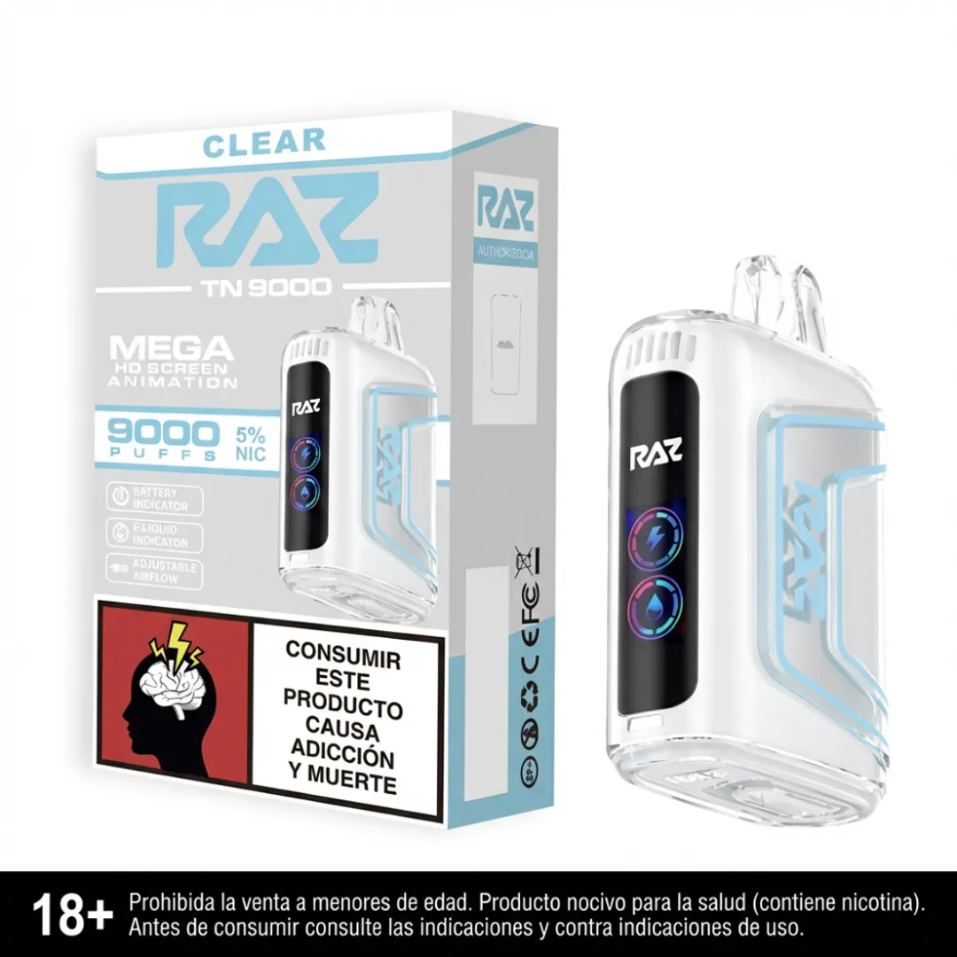 Raz Tn Clear 9.000 Puffs