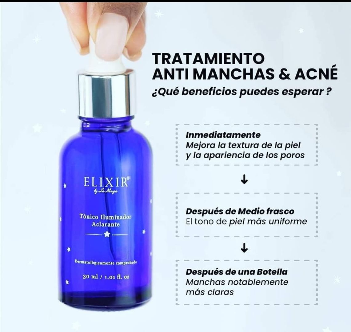 Oferta Tónico Iluminador Aclarante x 3 unidades - Elixir by La Maga 