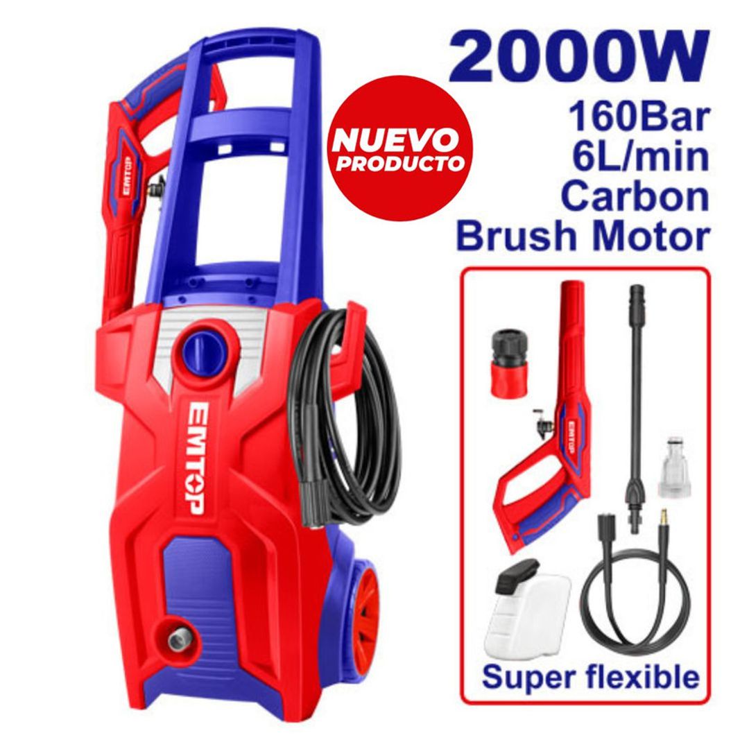 EMTOP HIDROLAVADORA 2.000W/120V 2.320PSI FLUJO 6,0L/MIN SUPER EMTOP
