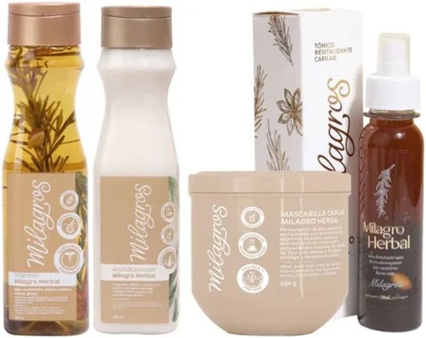 Kit herbal  anticaida y control grasa Milagros