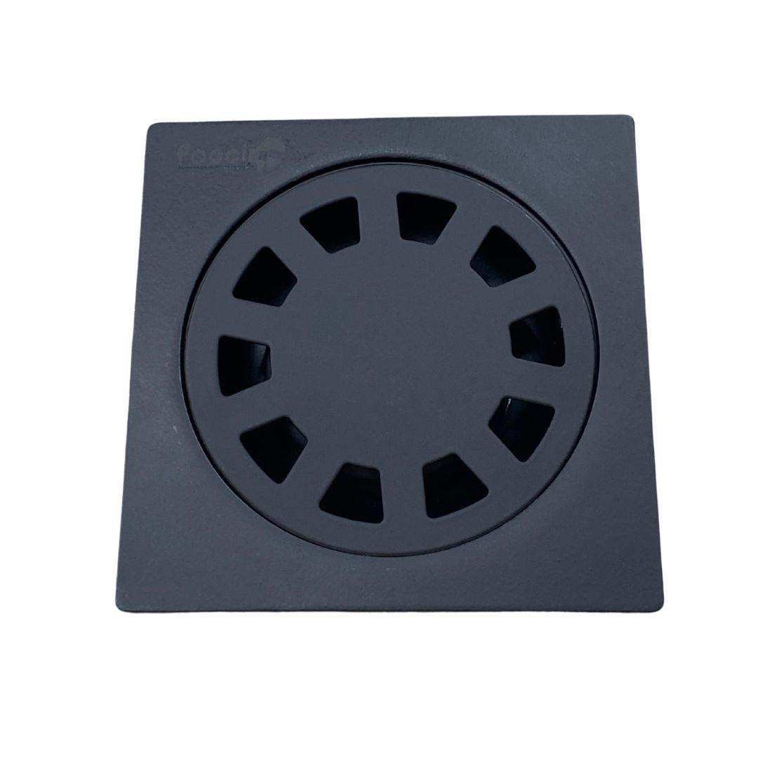 REJILLA ACERO CON SIFON NEGRA CONTEMPORANEA  3"