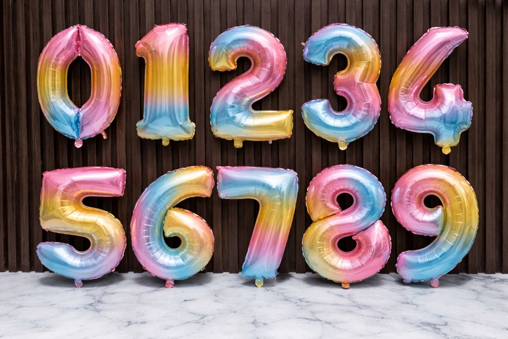 GLOBO FOIL 16” NUMERO DEGRADE