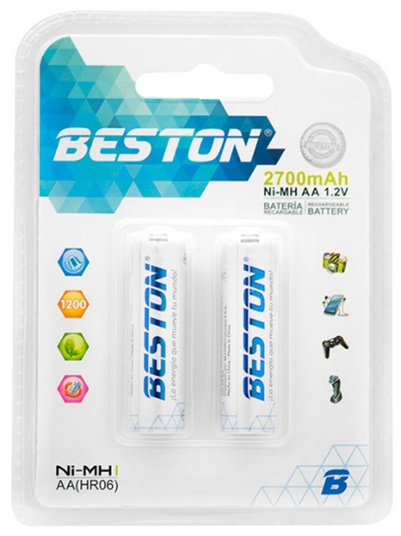 Pilas AA Recargables Beston 2700mAh