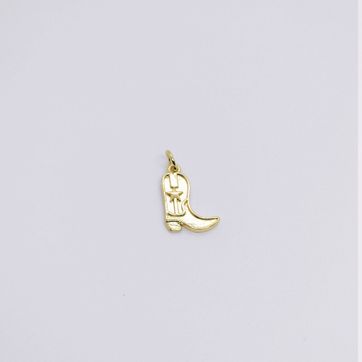 DIJE COLLAR BOTA DORADA RODINADO - imagen 1