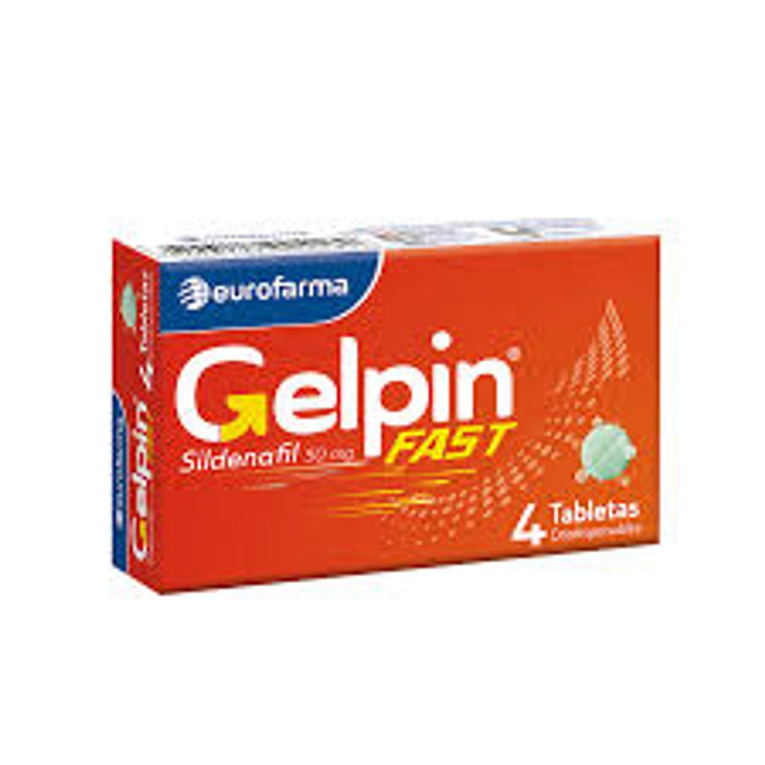GELPIN FAST ROJO (SILDENAFIL) 50MG DIS X 4 TAB