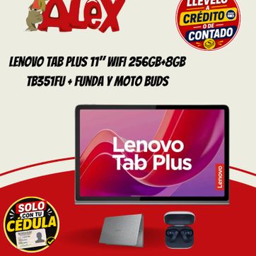 Imagen del producto Lenovo Tab PLUS 11" WIFI 256GB+8GB TB351FU + Funda y Moto Buds