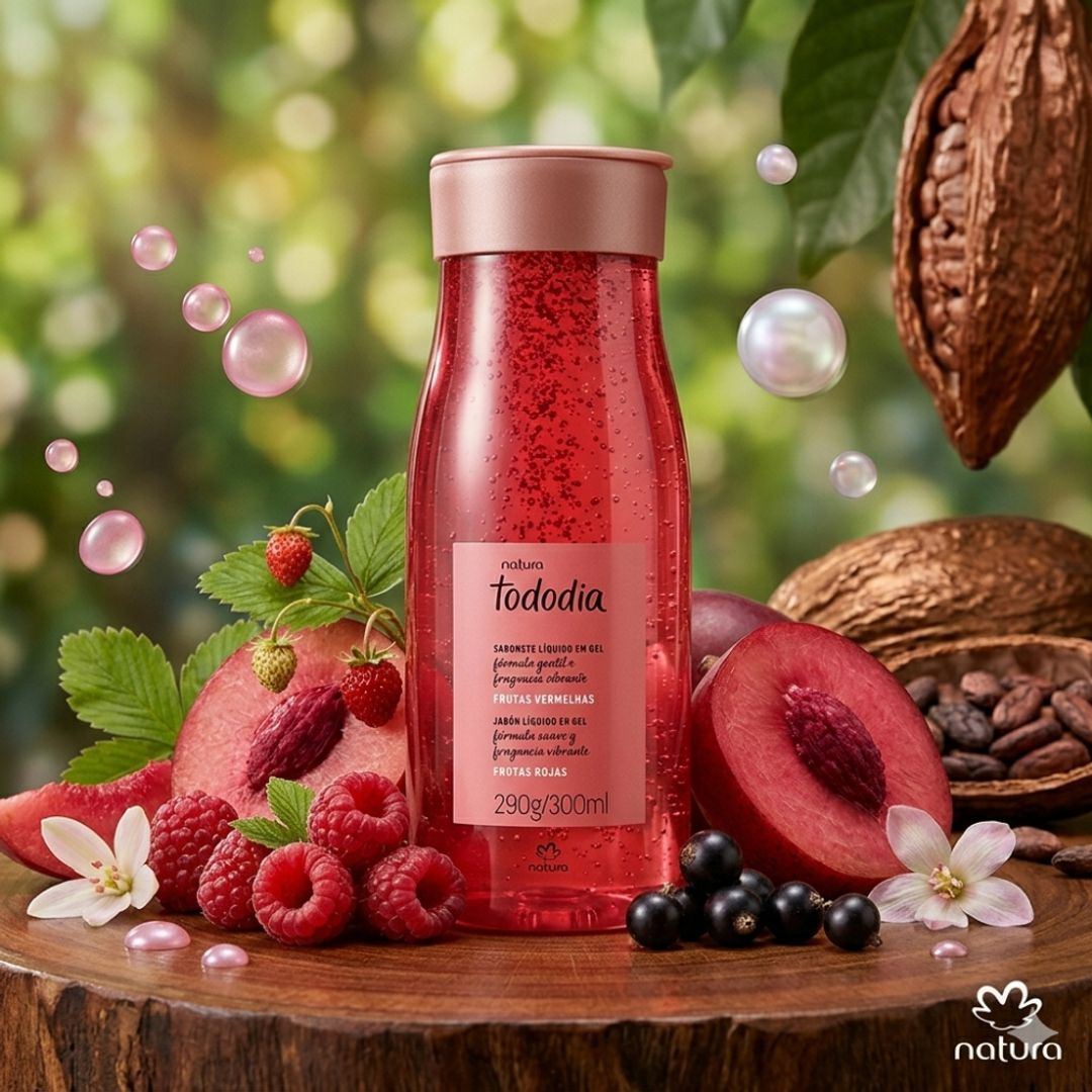 Jabón Líquido Corporal Frutos Rojos Natura
