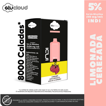Imagen del producto Glucloud Limonada Cerezada Indi 8000 Puffs