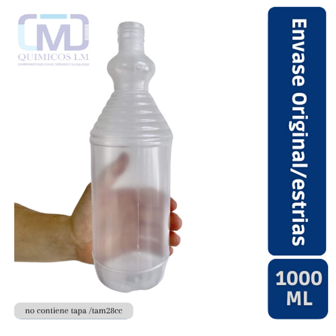 ENVASE ORIGINAL 1000ML / ESTRIAS /SIN TAPA