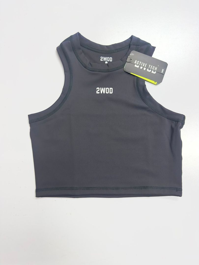 CROP TOP GRIS