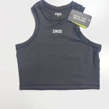 CROP TOP GRIS - imagen 1