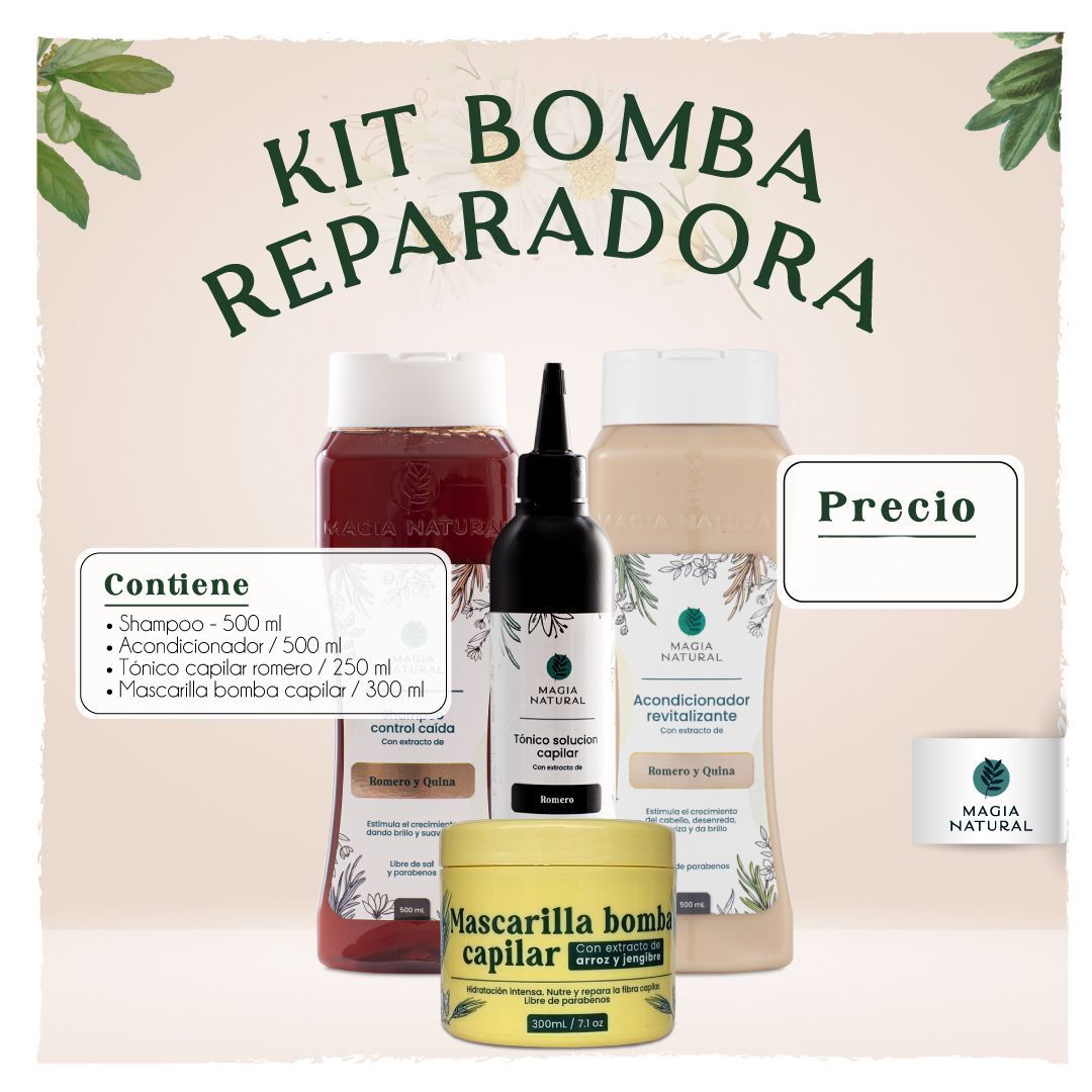 Kit bomba reparadora de magia natural 
