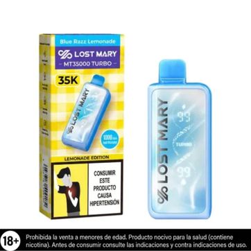 Imagen del producto Lost Mary Blue Razz Lemonade 35.000 Puffs Mt Turbo