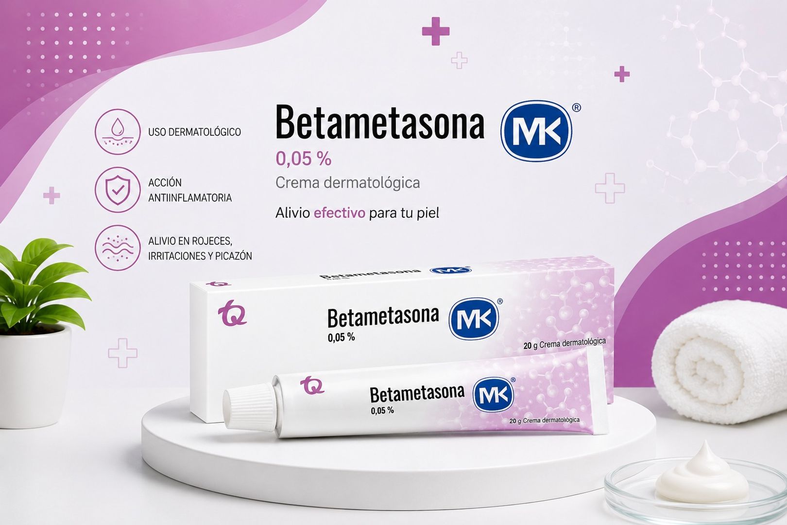 BETAMETASONA 0.05G/100G (0.05%) MK CREMA TOPICA 