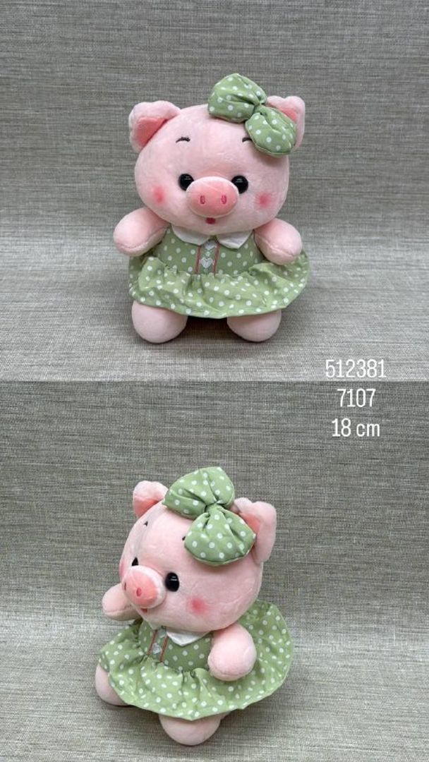 CERDITA CON VESTIDO DE LUNARES 18 CM