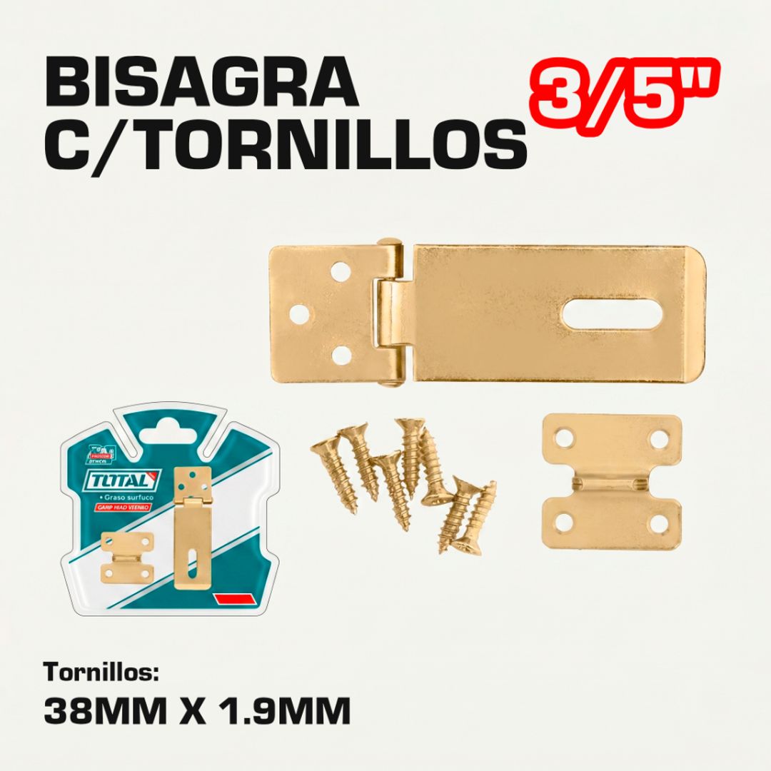 BISAGRA 3 1/2" C/TORNILLOS 38MM X 1.9MM 