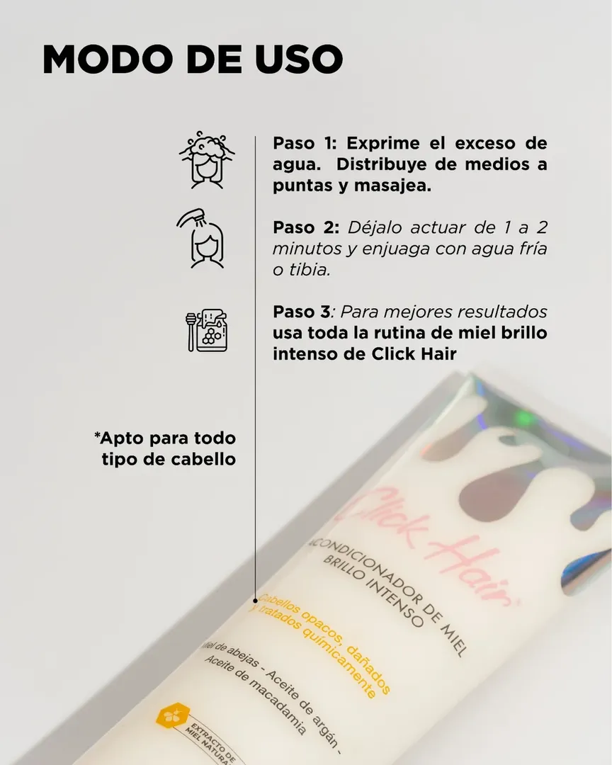 Acondicionador de miel brillo intenso 